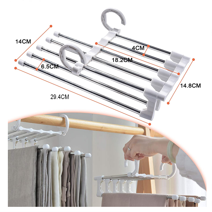 Multi-function Magic Pants Hangers,Rotatable Folding Aluminum Alloy Trouser  Hanger,Non-Slip 6 in 1 Rack for Home Travel Dorm - AliExpress