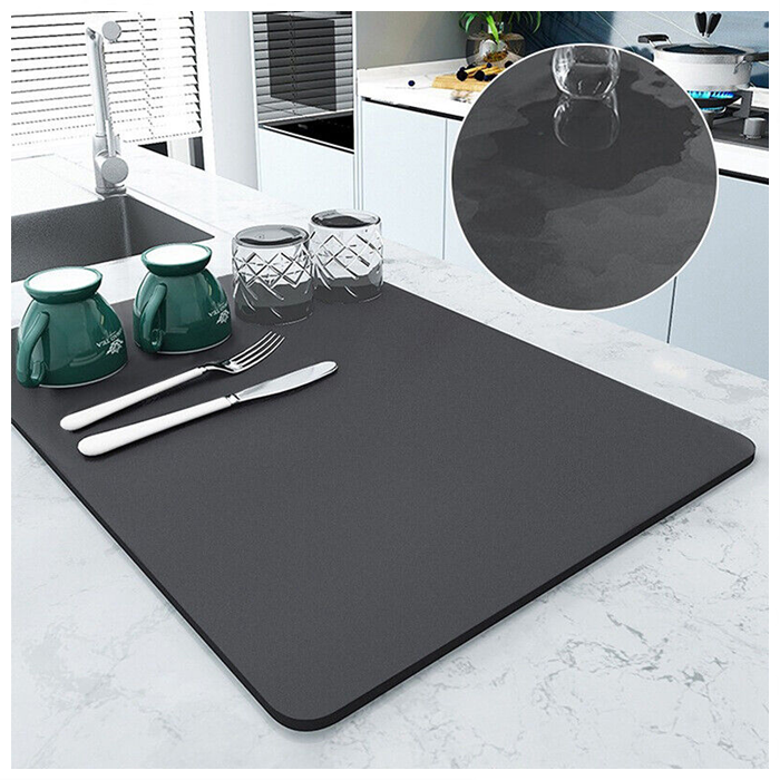 Kitchen Super Absorbent Pad Diatomite Drying Dishes Drain Mat for