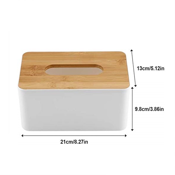 Buy Japanese Style Bamboo Wood Cover Tissue Box Desktop Paper Box ...