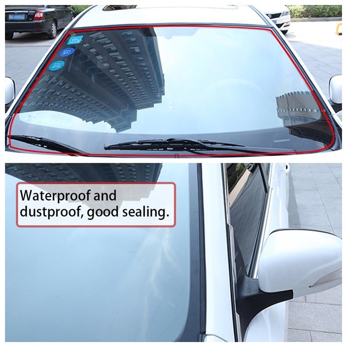 Buy Car Front Rear Windshield Windscreen Sealant Rubber Sticker Sunroof ...