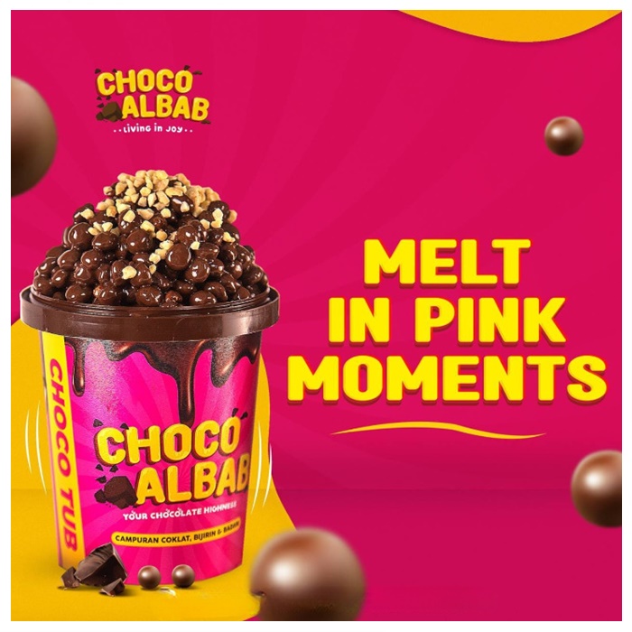 Buy Choco Albab Milk Chocolate Choco Rice l Crunch l Dorayaki Tub Pink ...