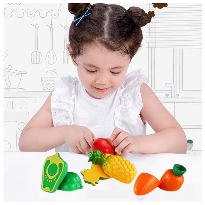 Buy Cutting Play Food for Kids Kitchen Toys Food Cutting Fruits and ...