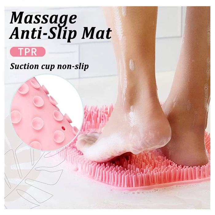 Buy Back & Foot Scrubber Anti-slip for Lazy Wash Feet Cleaner Brush ...