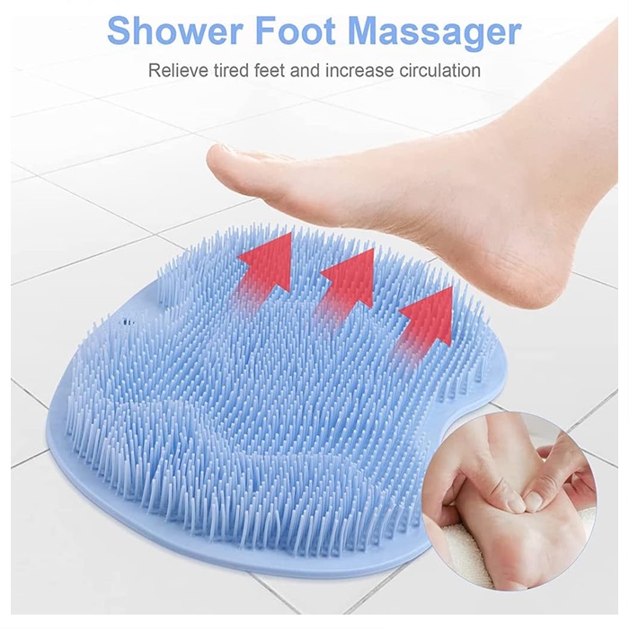 Buy Back & Foot Scrubber Anti-slip For Lazy Wash Feet Cleaner Brush 