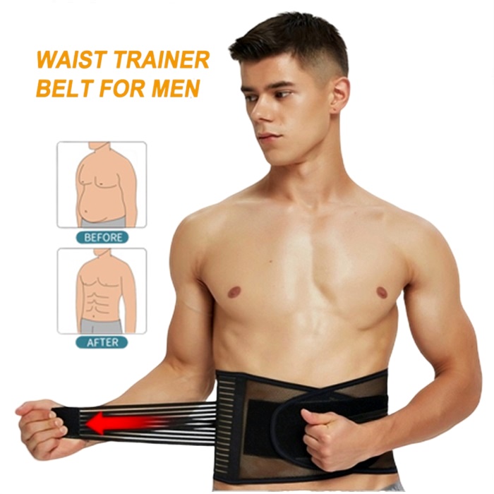L Men Underclothes Slimming Waist Trimmer Belt Abdomen Belly Girdle 