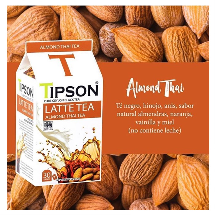 Buy TIPSON Latte Tea Almond Thai Tea l Chocolate Pure Ceylon Black Tea ...