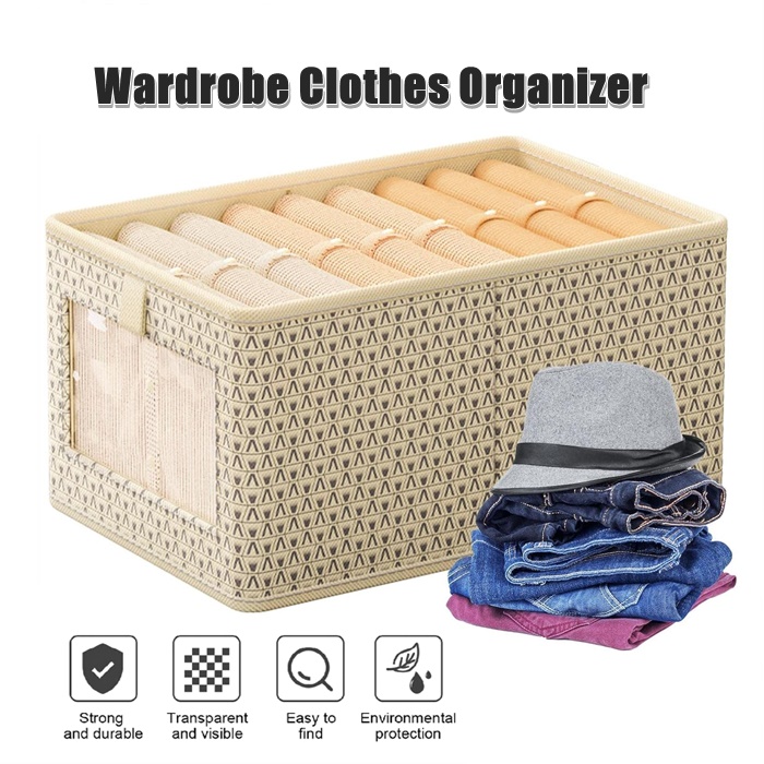 Buy Foldable Clothes Storage Bag With Window & Handles, Large Capacity ...