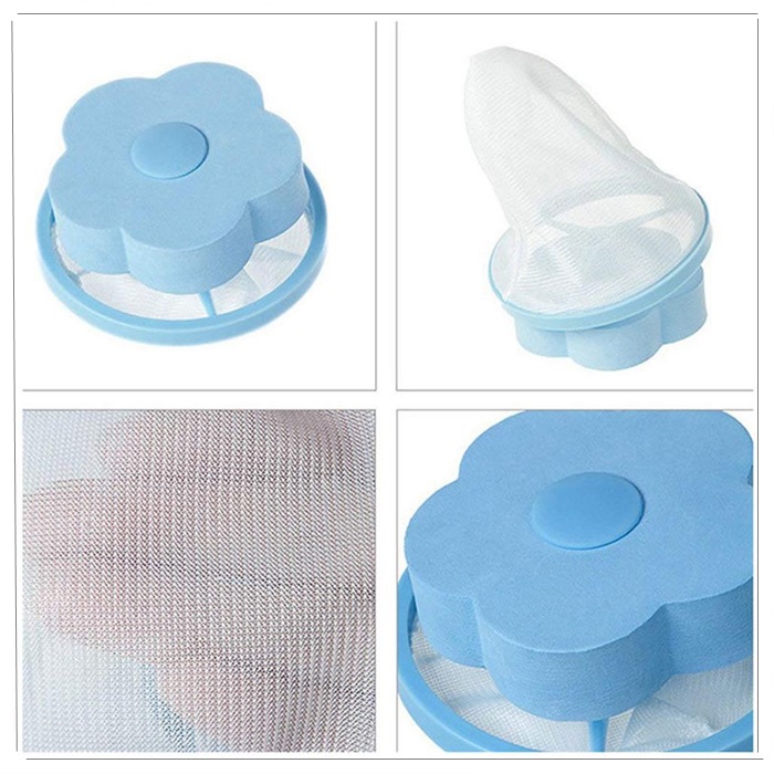 1 2pcs Washing Machine Floating Lint Mesh Bag Lint Catcher For Laundry Pet  Hair Remover For