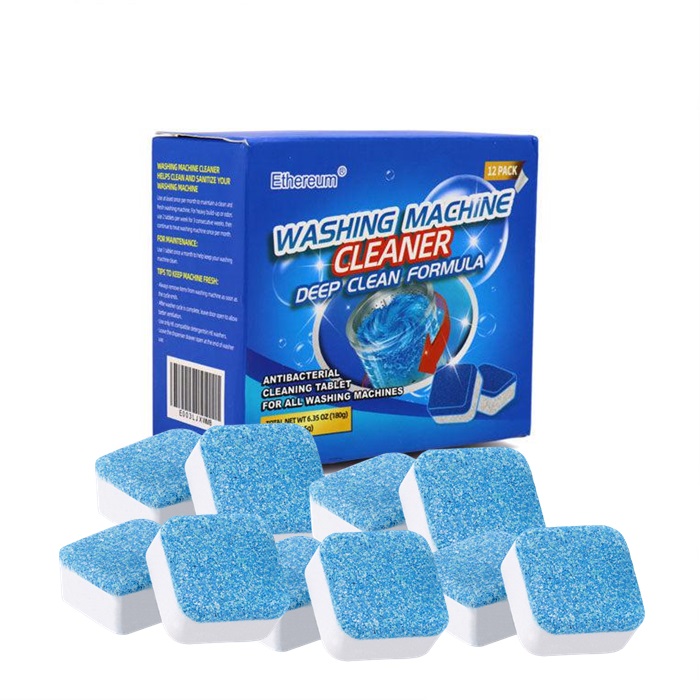 Buy 12pcs Effervescent Washing Machine Cleaner Tablets - Powerful ...